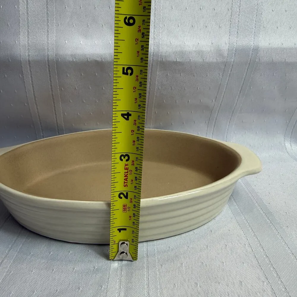 Pampered Chef Family Heritage Traditions Oval‎ Stoneware Baking Dish NWOB